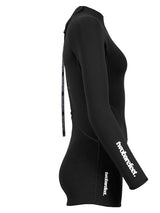 Two Bare Feet Arabella 2mm Superstretch Womens One Piece Shorts Suit (Black)