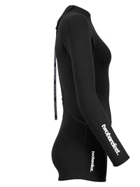 Two Bare Feet Arabella 2mm Superstretch Womens One Piece Shorts Suit (Black)
