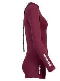 Two Bare Feet Arabella 2mm Superstretch Womens One Piece Shorts Suit (Burgundy)