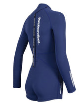 Two Bare Feet Arabella 2mm Superstretch Womens One Piece Shorts Suit (Navy)