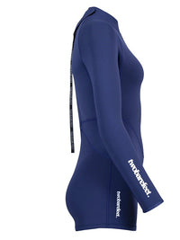 Two Bare Feet Arabella 2mm Superstretch Womens One Piece Shorts Suit (Navy)