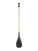 Two Bare Feet 3 Piece Bamboo Carbon Pro SUP Paddle & Bag Package (Black)