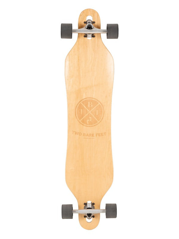 Two Bare Feet Bilbao 42in Canadian Maple Longboard Skateboard Complete (Black Wheels)
