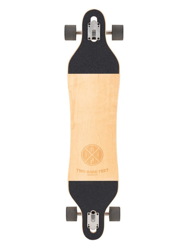 Two Bare Feet Bilbao 42in Canadian Maple Longboard Skateboard Complete (Black Wheels)
