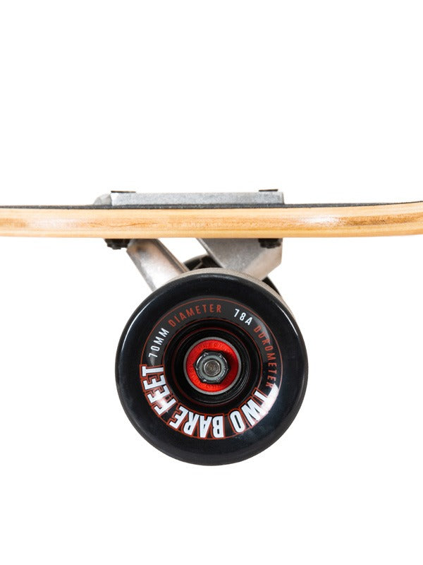 Two Bare Feet Bilbao 42in Canadian Maple Longboard Skateboard Complete (Black Wheels)