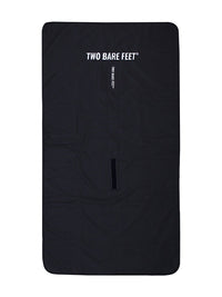 Sherpa Lined Waterproof Beach Travel Blanket (Black/Blue)