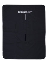 XL Sherpa Lined Waterproof Beach Travel Blanket (Black/Red)