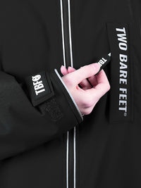 Two Bare Feet Hi-Vis Waterproof Lightweight Riding Robe (Black/Cream)