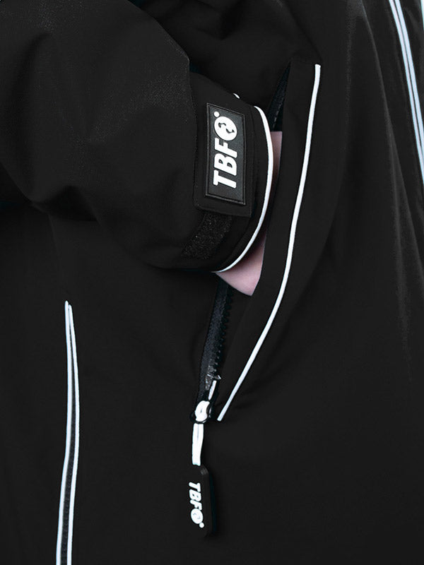 Two Bare Feet Hi-Vis Waterproof Lightweight Riding Robe (Black/Raspberry)