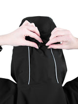 Two Bare Feet Hi-Vis Waterproof Lightweight Riding Robe (Black/Sea Green)