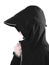 Two Bare Feet Hi-Vis Waterproof Lightweight Riding Robe (Black/Raspberry)