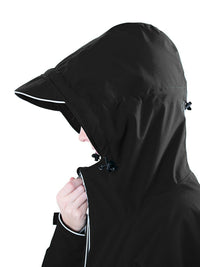 Two Bare Feet Hi-Vis Waterproof Lightweight Riding Robe (Black/Sea Green)