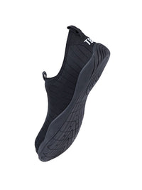 Two Bare Feet Slip On Junior Aqua Shoes (Black)