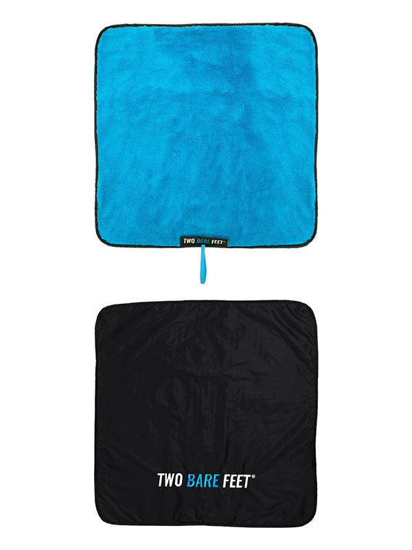 Two Bare Feet Kids Weatherproof Changing Robe with Changing Mat (Black/Blue)