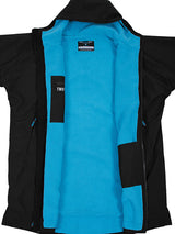 Two Bare Feet Kids Weatherproof Changing Robe with Changing Mat (Black/Blue)