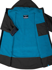 Kids Core Waterproof Changing Robe (Black/Blue)