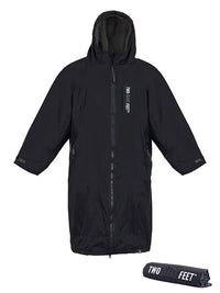 Two Bare Feet Kids Weatherproof Changing Robe with Changing Mat (Black/Charcoal)