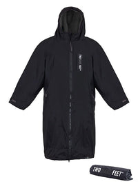 Two Bare Feet Kids Weatherproof Changing Robe with Changing Mat (Black/Charcoal)