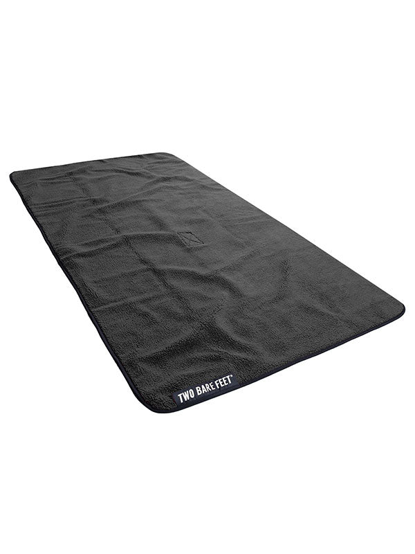 Sherpa Lined Waterproof Beach Travel Blanket (Black/Charcoal)