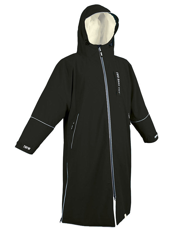 Two Bare Feet Hi-Vis Waterproof Lightweight Riding Robe (Black/Cream)