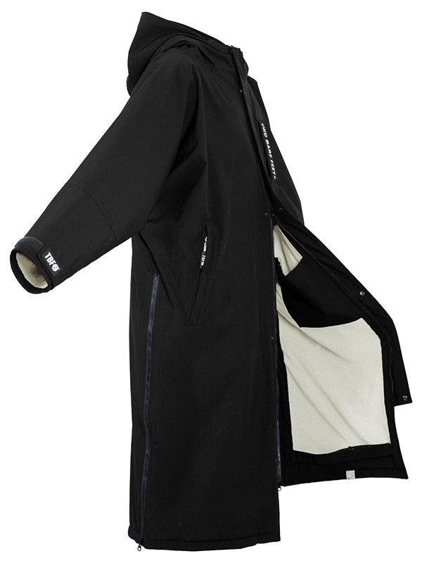 Two Bare Feet Waterproof Lightweight Riding Robe (Black/Cream)