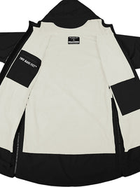 Two Bare Feet Hi-Vis Waterproof Lightweight Riding Robe (Black/Cream)