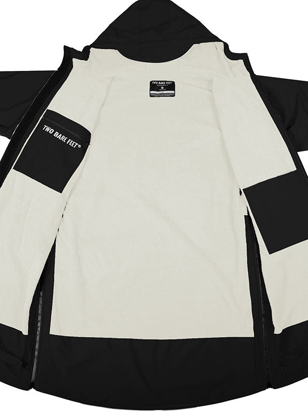 Two Bare Feet Hi-Vis Waterproof Lightweight Riding Robe (Black/Cream)