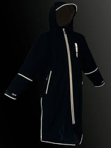 Two Bare Feet Hi-Vis Waterproof Lightweight Riding Robe (Black/Cream)