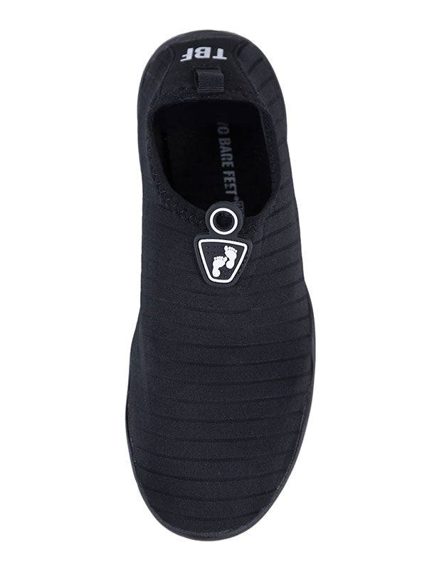 Two Bare Feet Slip On Junior Aqua Shoes (Black)