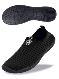 Two Bare Feet Slip On Junior Aqua Shoes (Black)