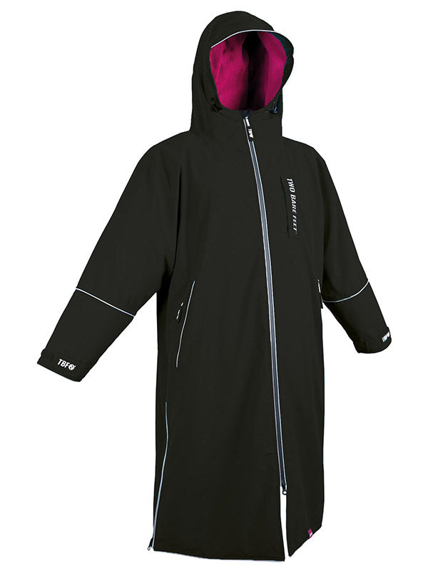 Two Bare Feet Hi-Vis Waterproof Lightweight Riding Robe (Black/Raspberry)