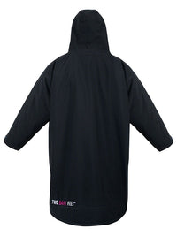 Two Bare Feet Kids Weatherproof Changing Robe with Changing Mat (Black/Raspberry)