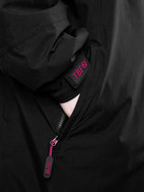Two Bare Feet Kids Weatherproof Changing Robe with Changing Mat (Black/Raspberry)