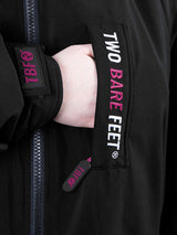Two Bare Feet Kids Weatherproof Changing Robe with Changing Mat (Black/Raspberry)