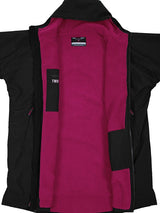 Two Bare Feet Kids Weatherproof Changing Robe with Changing Mat (Black/Raspberry)