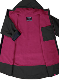 Kids Core Waterproof Changing Robe (Black/Raspberry)