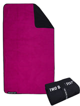 Sherpa Lined Waterproof Beach Travel Blanket (Black/Raspberry)