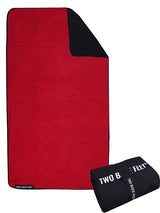 Sherpa Lined Waterproof Beach Travel Blanket (Black/Red)