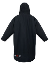 Two Bare Feet Kids Weatherproof Changing Robe with Changing Mat (Black/Red)