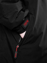 Two Bare Feet Kids Weatherproof Changing Robe with Changing Mat (Black/Red)
