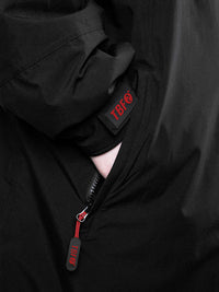 Two Bare Feet Kids Weatherproof Changing Robe with Changing Mat (Black/Red)