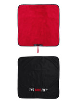 Two Bare Feet Kids Weatherproof Changing Robe with Changing Mat (Black/Red)