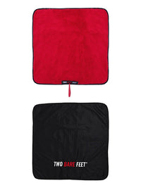 Two Bare Feet Kids Weatherproof Changing Robe with Changing Mat (Black/Red)