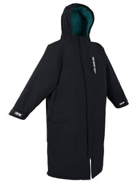 Two Bare Feet Waterproof Lightweight Riding Robe (Black/Sea Green)