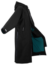 Two Bare Feet Waterproof Lightweight Riding Robe (Black/Sea Green)