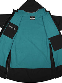 Two Bare Feet Hi-Vis Waterproof Lightweight Riding Robe (Black/Sea Green)