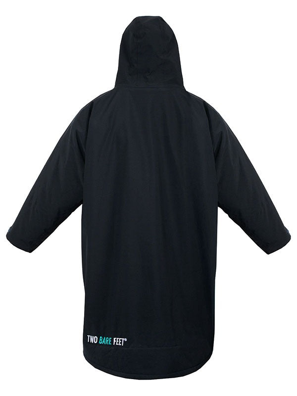 Two Bare Feet Kids Weatherproof Changing Robe with Changing Mat (Black/Teal)