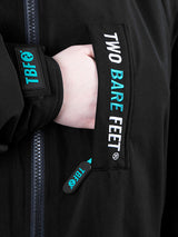 Two Bare Feet Kids Weatherproof Changing Robe with Changing Mat (Black/Teal)