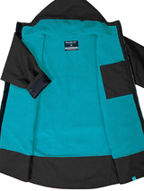 Kids Core Waterproof Changing Robe (Black/Teal)