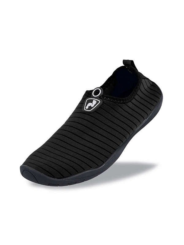 Two Bare Feet Slip On Junior Aqua Shoes (Black)